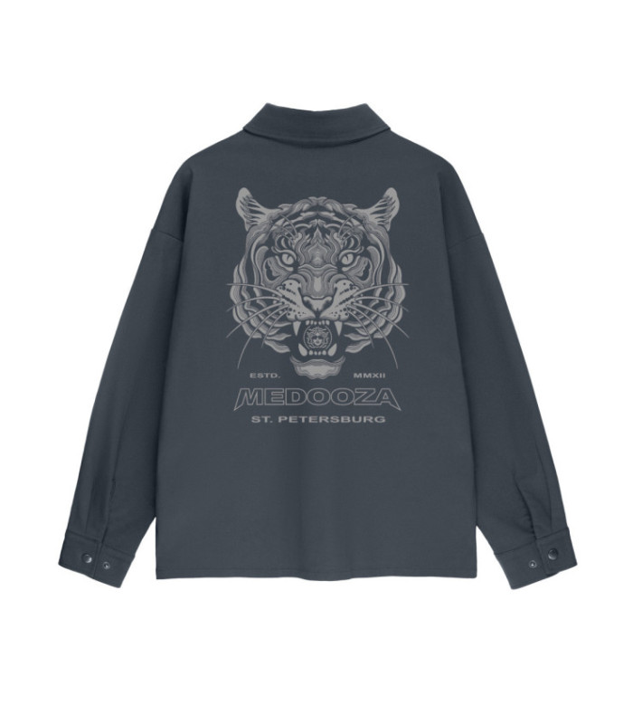 Рубашка MEDOOZA "Tiger Head" (темно-серый)