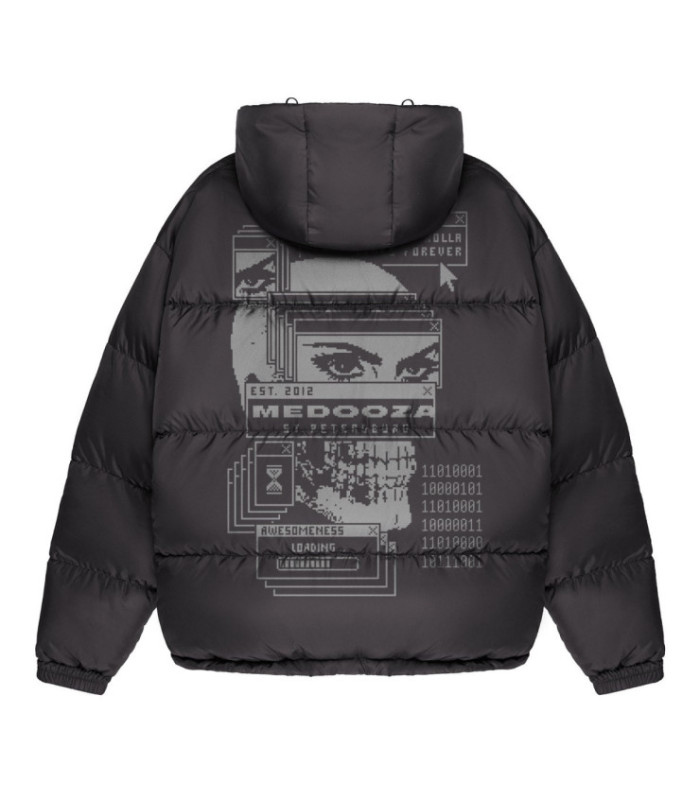 Пуховик Beefy MEDOOZA 'Cyber Aggressor' (темно-серый)