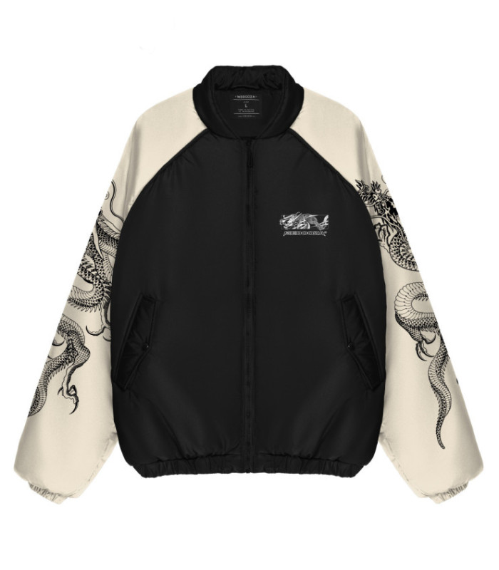 Бомбер Anabolic MEDOOZA "Super Dragon" (черно-молочный)