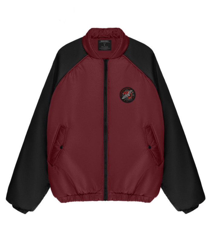 Бомбер Anabolic MEDOOZA "Crane Patch" (бордово-черный)