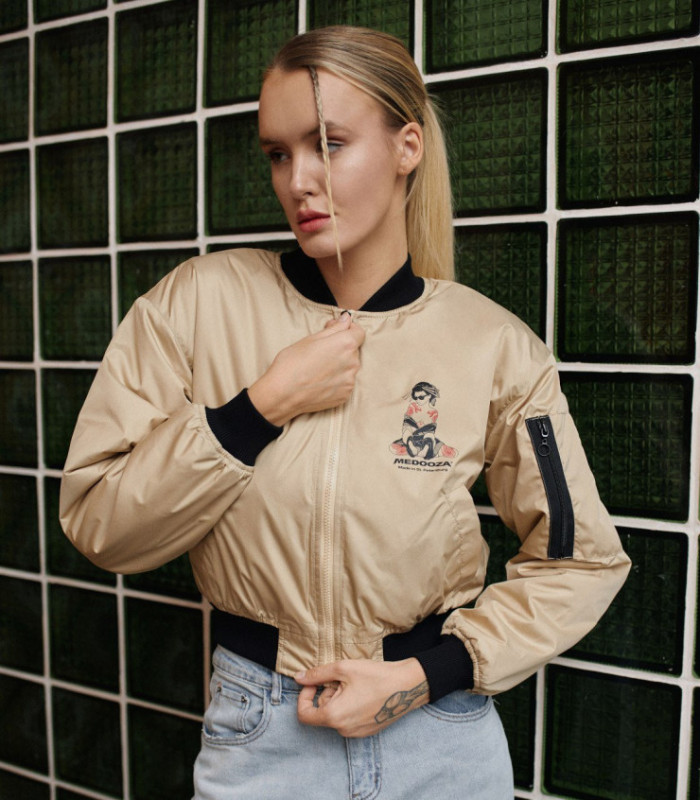 Бомбер MEDOOZA "Geisha II" (W) (бежевый)