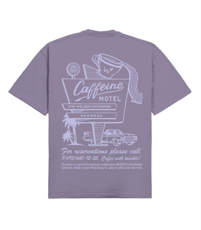 Футболка MEDOOZA "Caffeine Motel" (сирень)