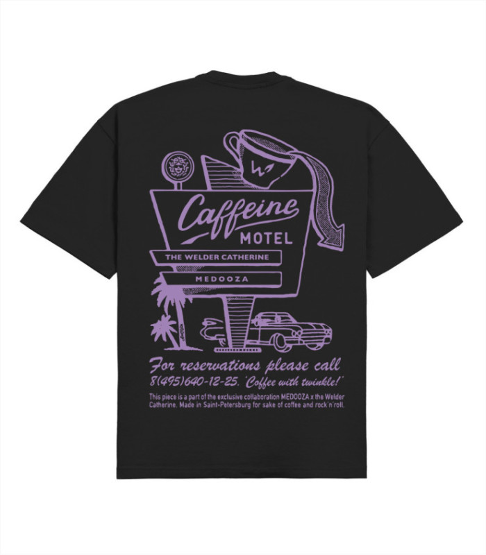 Футболка MEDOOZA "Caffeine Motel" (чёрный)