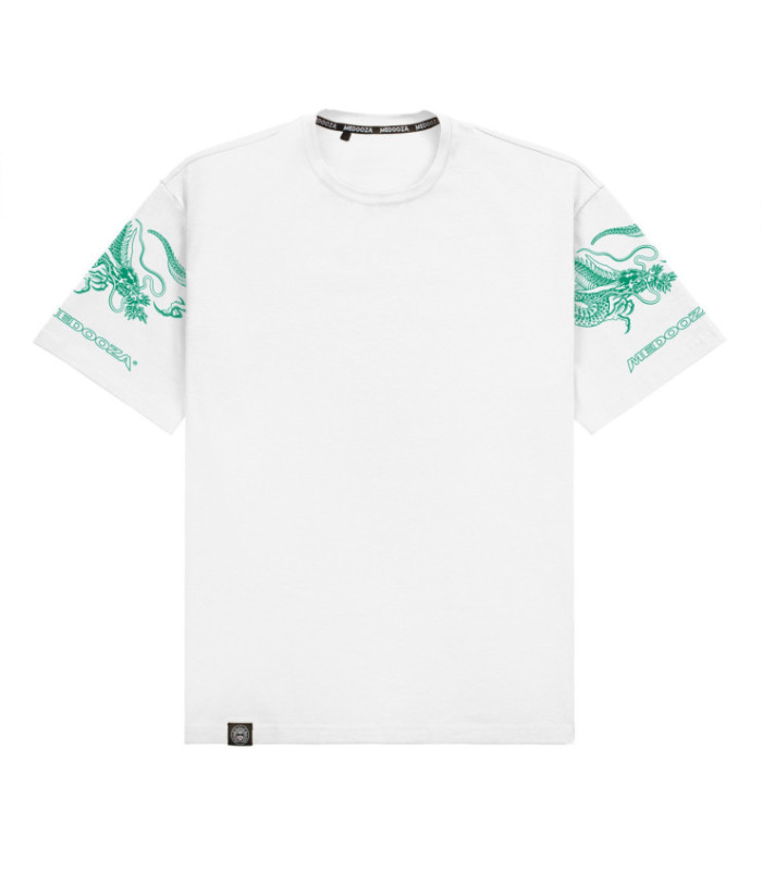 Футболка boxy MEDOOZA "Dragon Sleeves" (белый)