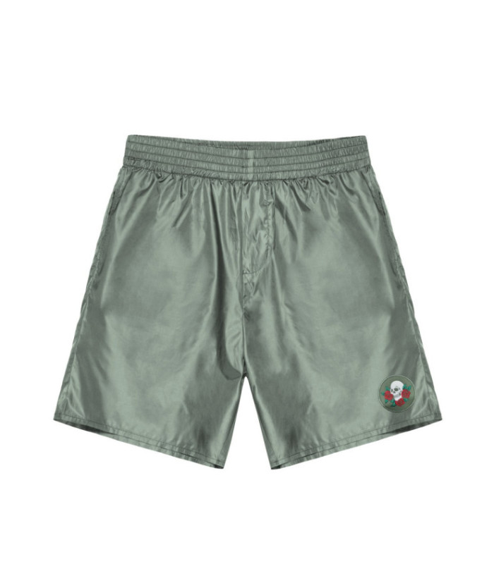 Шорты boxy MEDOOZA "Skull" (зеленый)