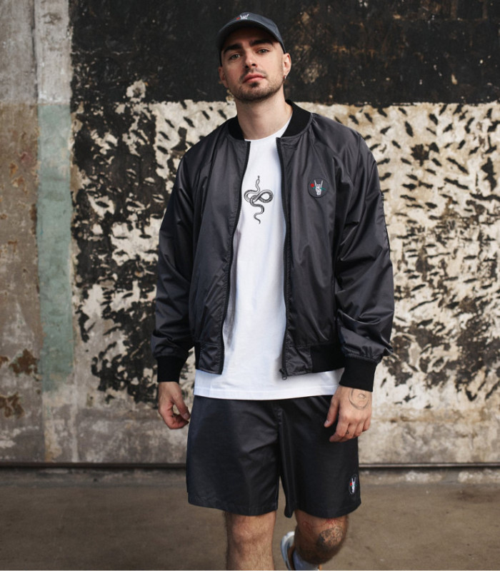 Шорты boxy MEDOOZA "Horns" (графит)