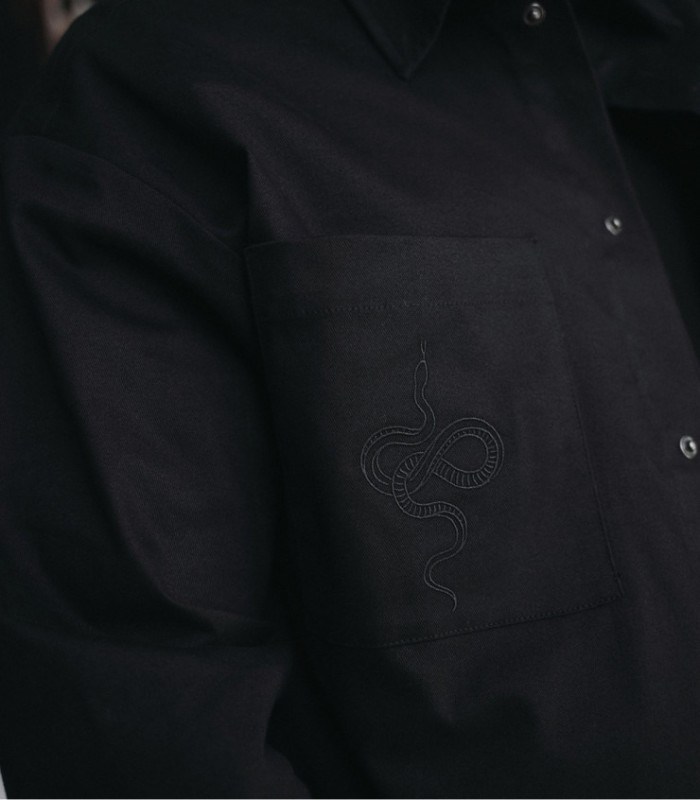 Рубашка MEDOOZA "Snake + Metal Logo embr" (черный)