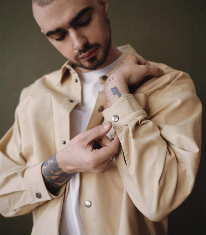 Рубашка MEDOOZA "Dragon Head" (бежевый)