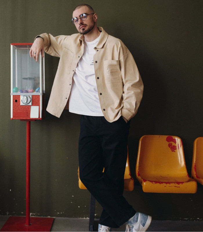 Рубашка MEDOOZA "Dragon Head" (бежевый)