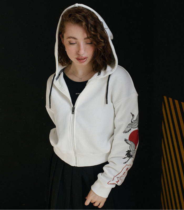 Zip-худи MEDOOZA "Japaniac II" (W) (молочный)