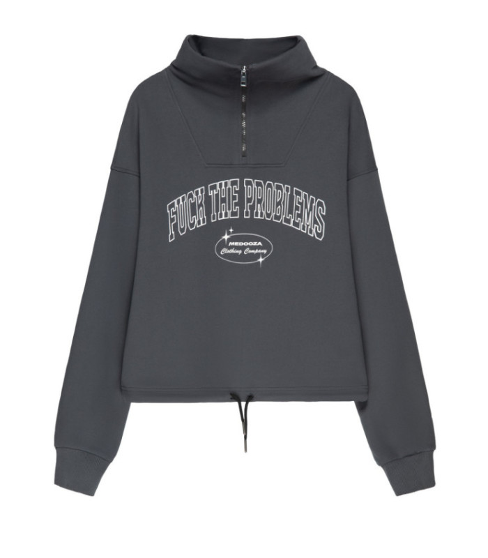Свитшот Half-zip MEDOOZA «FTP College» (W) (графит)
