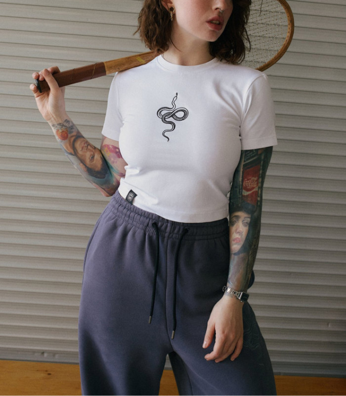 Футболка MEDOOZA "Snake" (W) (белый)