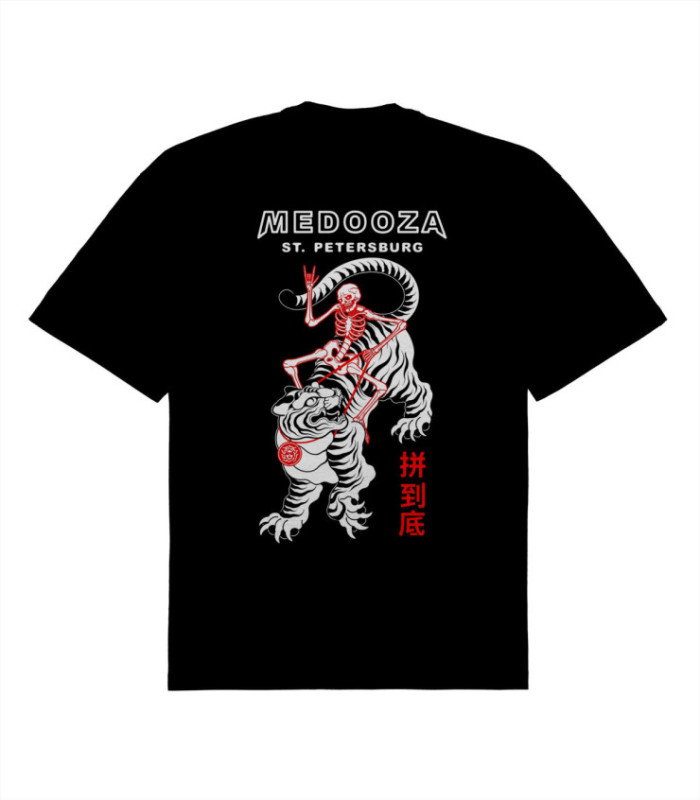 Футболка MEDOOZA "Tiger Rodeo" (черный)