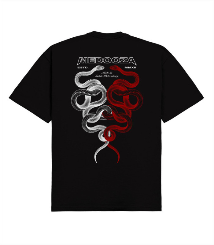 Футболка MEDOOZA "Snake Twins" (черный)