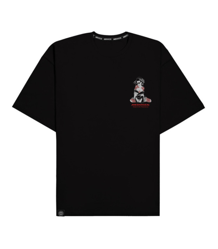 Футболка boxy MEDOOZA "Geisha II" (черный)