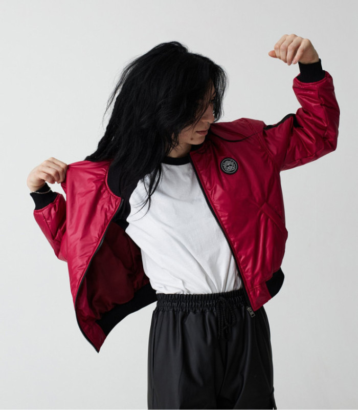 Бомбер MEDOOZA "Crane Twins" (W) (бордо)