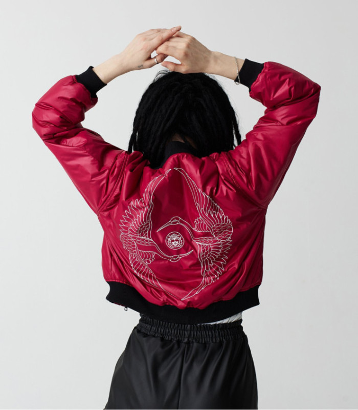 Бомбер MEDOOZA "Crane Twins" (W) (бордо)