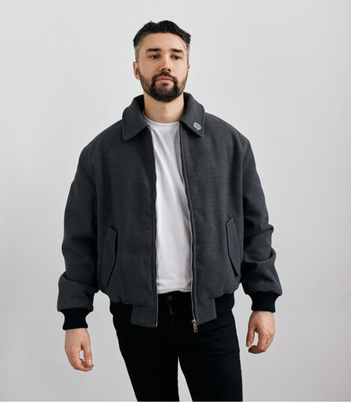 Бомбер-пальто MEDOOZA (темно-серый)