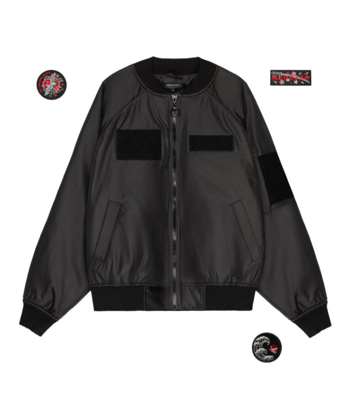 Бомбер MEDOOZA с патчами "Asian Dream" (черный)