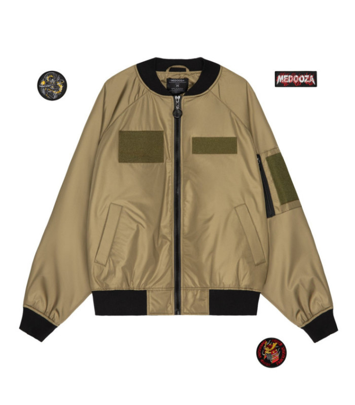 Бомбер MEDOOZA с патчами "Bushido" (оливковый)