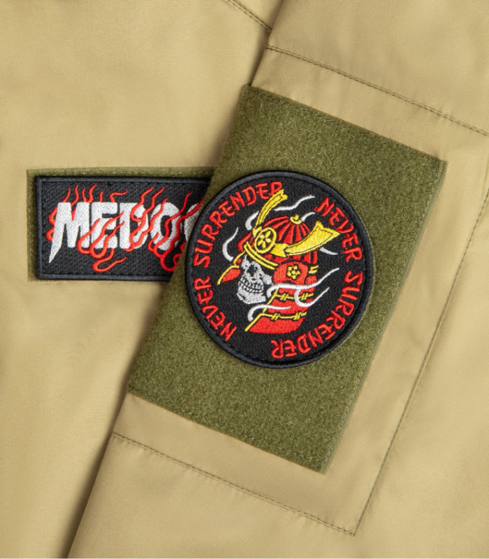 Бомбер MEDOOZA с патчами "Bushido" (оливковый)