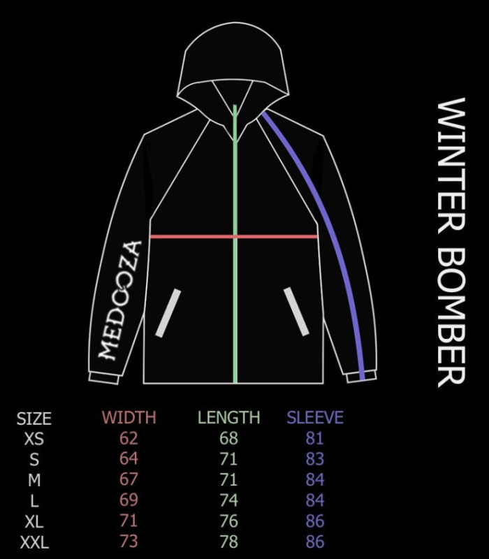 Зимний бомбер MEDOOZA "Snake_embr" (черный)
