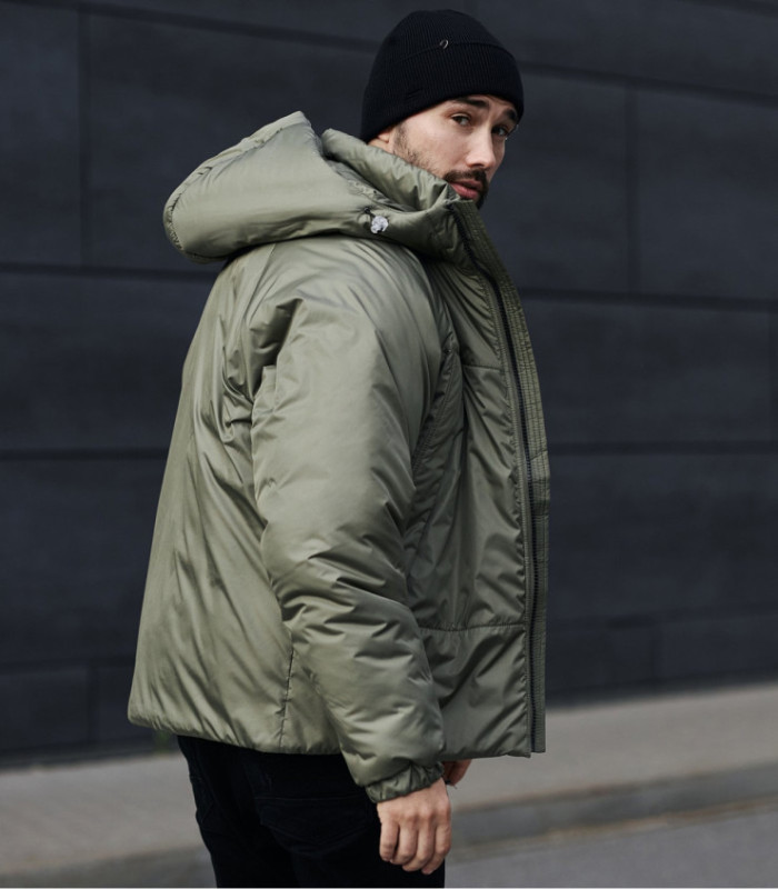 Зимний бомбер MEDOOZA "Metal logo embr" (хаки)