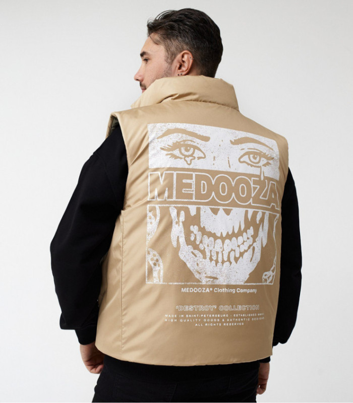 Жилетка MEDOOZA 2-сторон. "Face" (хаки / бежевый)