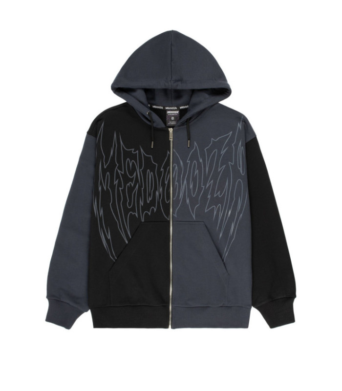 Zip-худи MEDOOZA "Metal Logo" (графитово-черный)