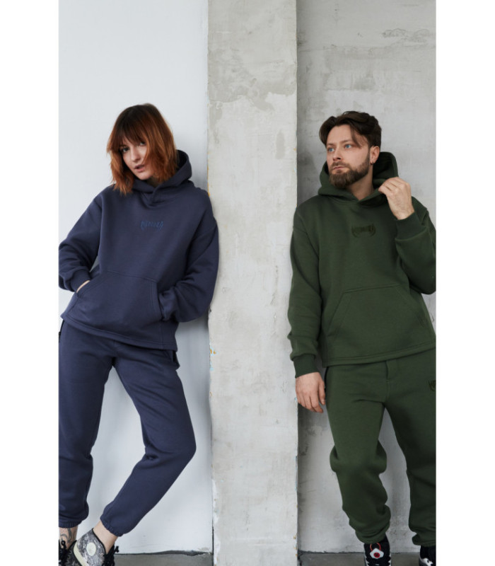 Штаны MEDOOZA "Metal Logo embr" (графит начес)