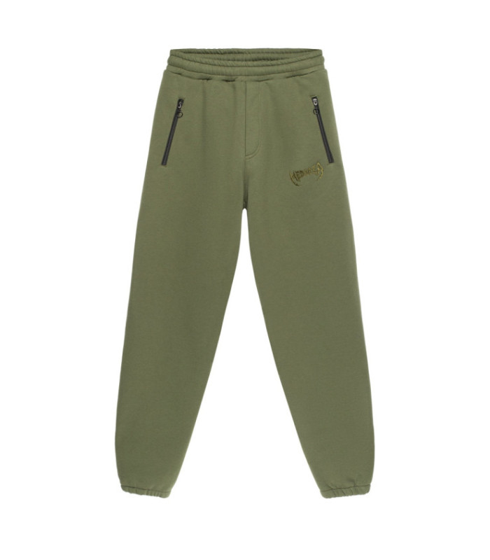 Штаны MEDOOZA "Metal Logo embr" (оливковый начес)