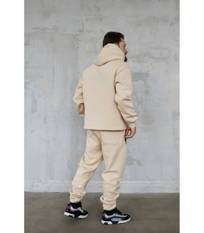 Штаны MEDOOZA "Metal Logo embr" (бежевый начес)