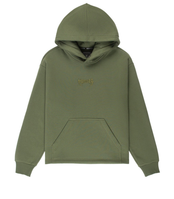 Худи MEDOOZA "Metal Logo embr" (оливковый начес)