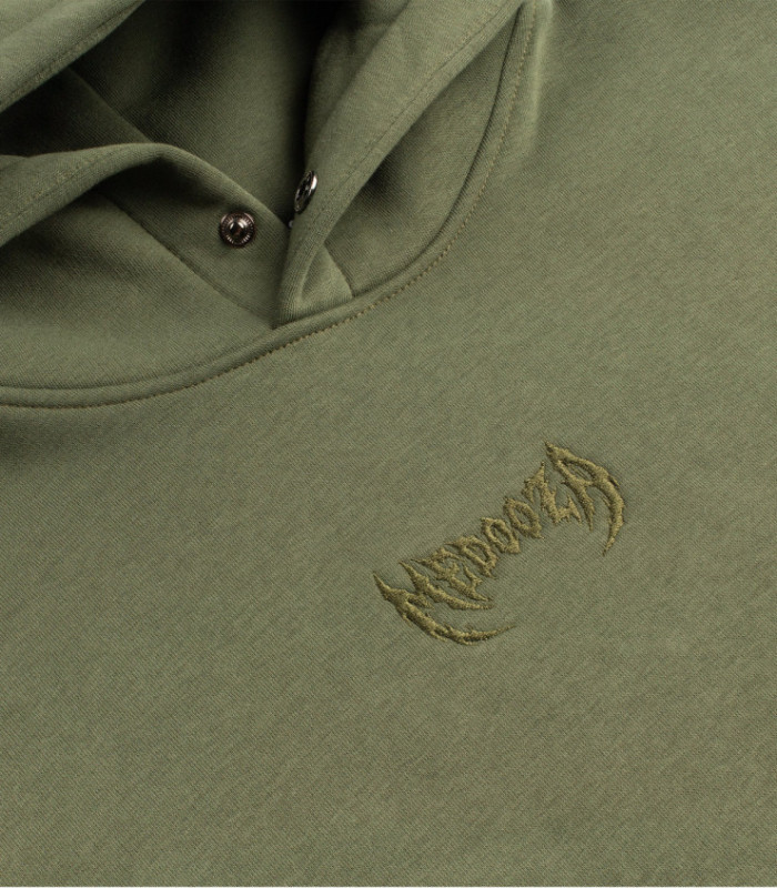 Худи MEDOOZA "Metal Logo embr" (оливковый начес)
