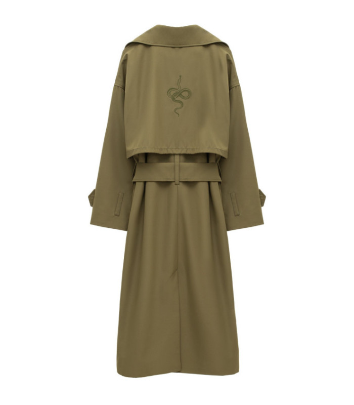 Тренч MEDOOZA "Snake" (W) (оливковый)
