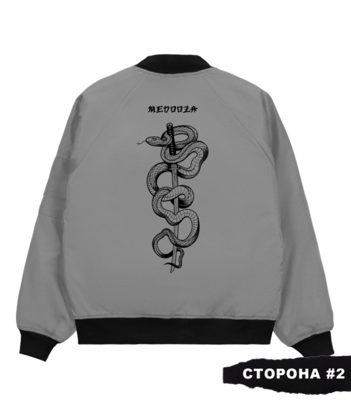Бомбер MEDOOZA 2-сторон. "Журавль II // Katana"