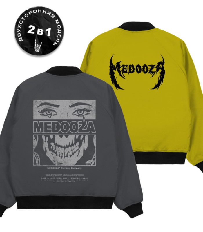 Бомбер MEDOOZA 2-сторон. "Face // Metal Type"