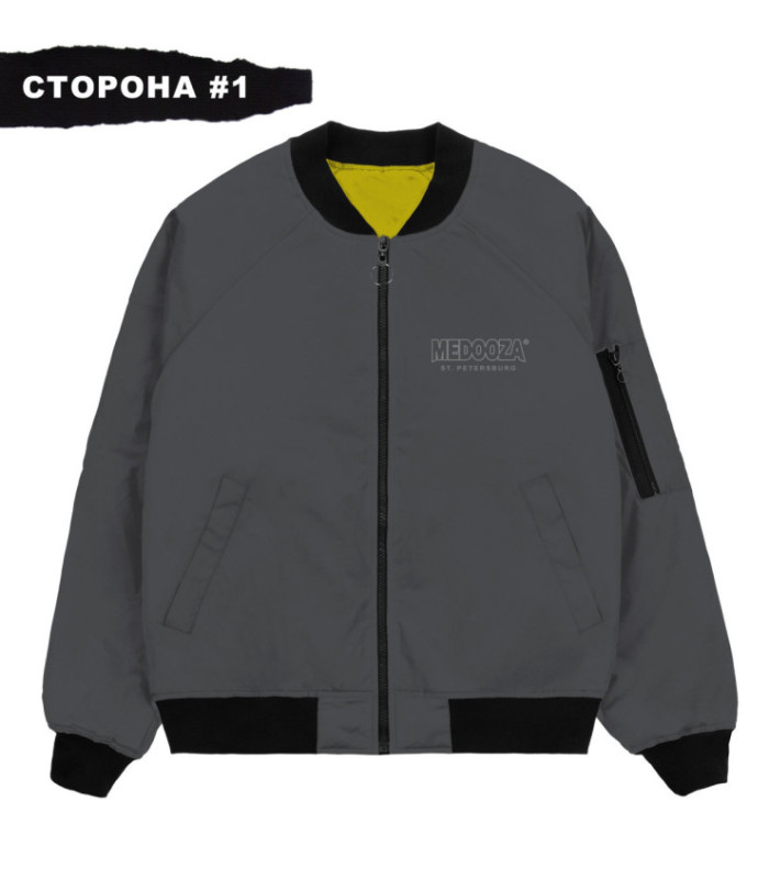 Бомбер MEDOOZA 2-сторон. "Face // Metal Type"
