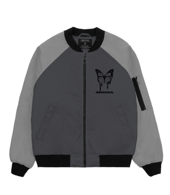 Бомбер MEDOOZA "Metal Butterfly" (серый)