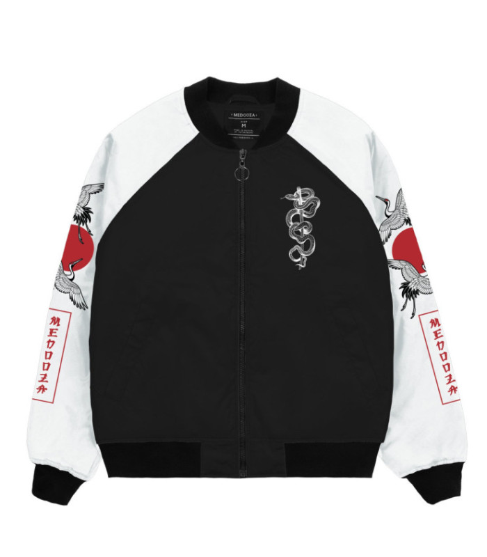 Бомбер MEDOOZA "Japaniac II" (черно-белый)